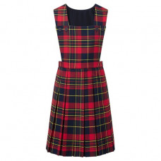 Girls Pinafore Tartan Red/Gold